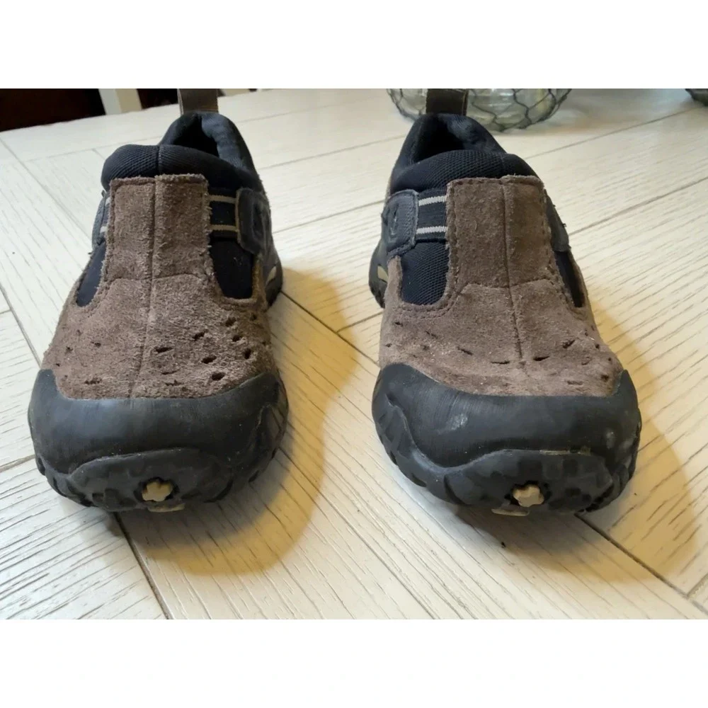 Timberland Toddler Boys Slip On Brown‎ Leather Outdoor Nature Shoes Sz 7 US